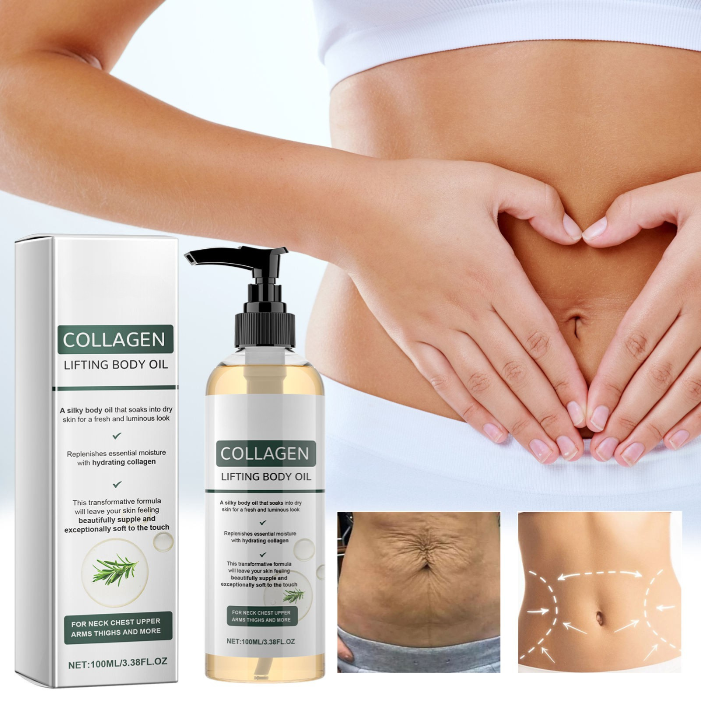 LuxeFirm | Aceite de Colágeno Reafirmante para Piel Flácida