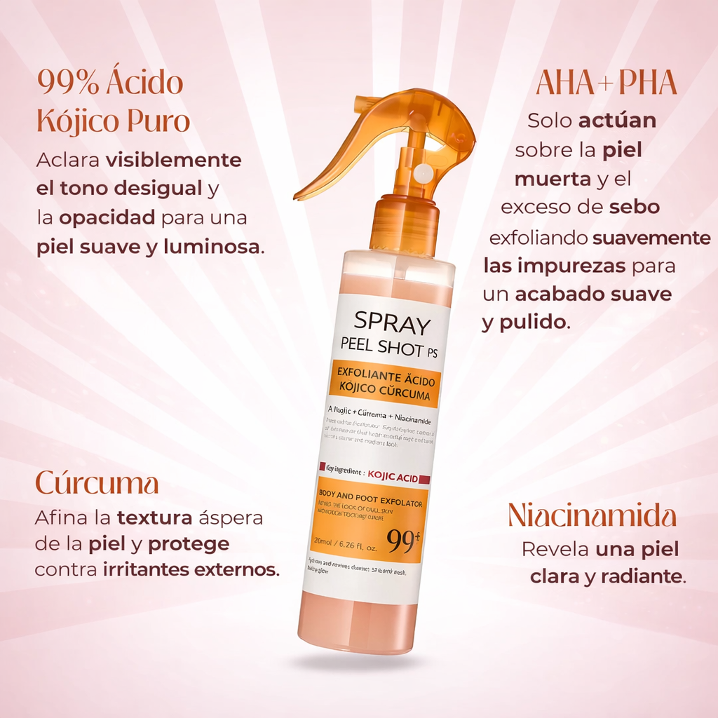 Spray Exfoliador - Adiós a las manchas oscuras en 4 semanas
